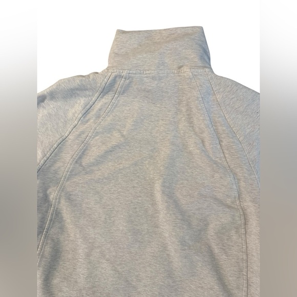 Varley Sweatshirt Atlas Mockneck Size Small Beige Pockets Zipper Sides Comfort - Picture 7 of 11